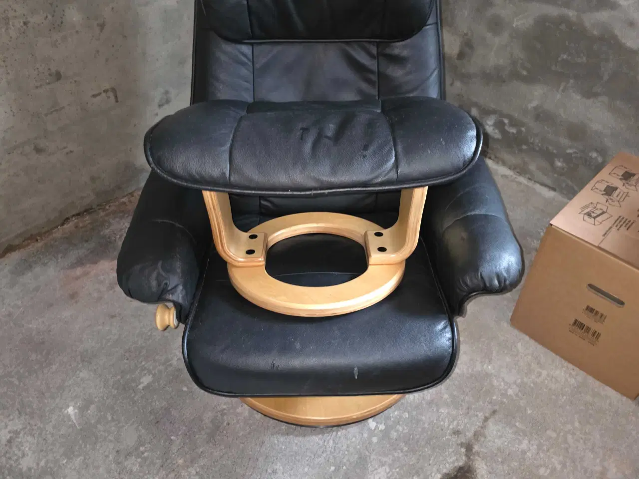 Billede 1 - Læder lænestol