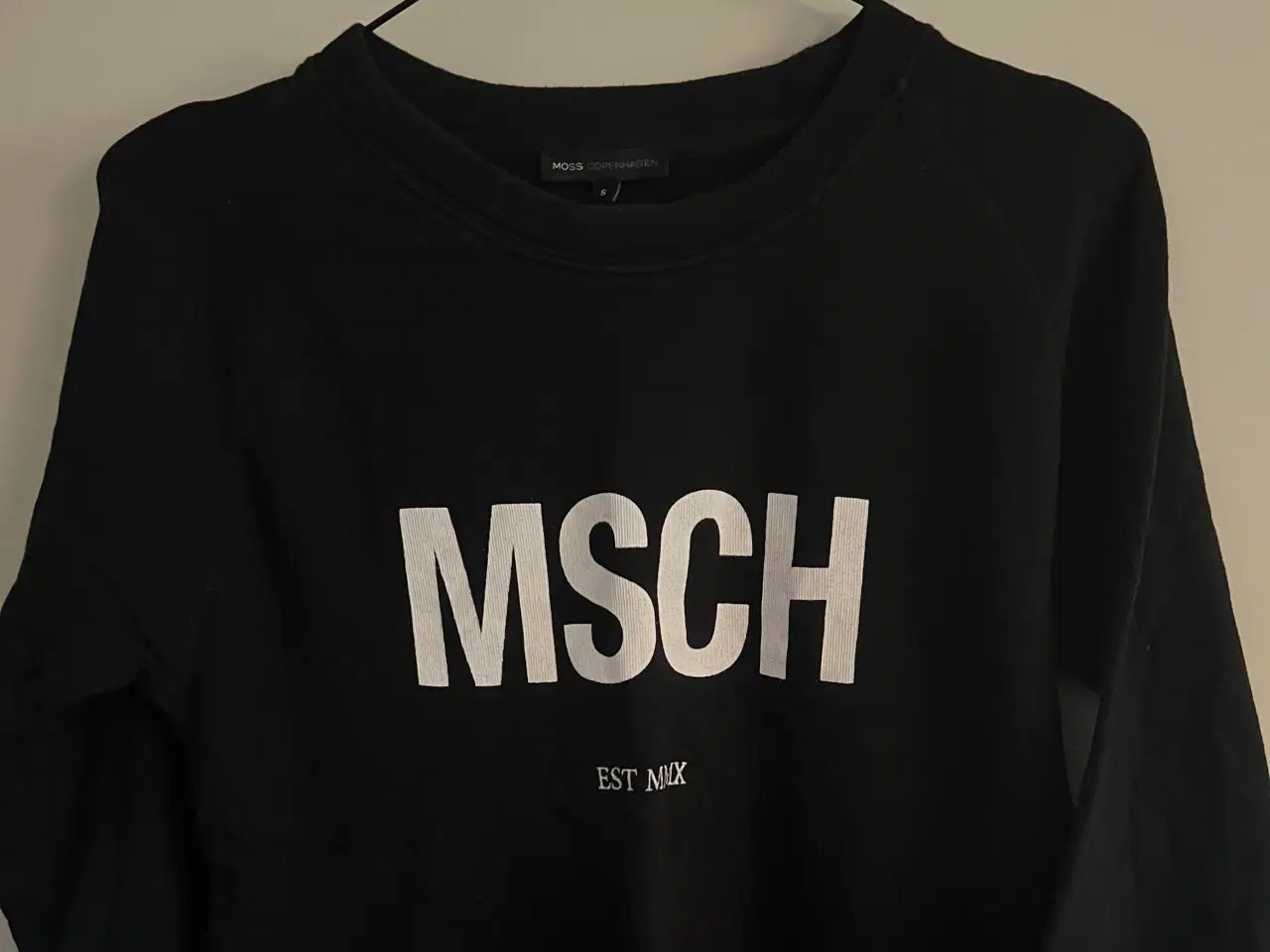 Billede 1 - Moss cph sort sweat m hvid logo str s