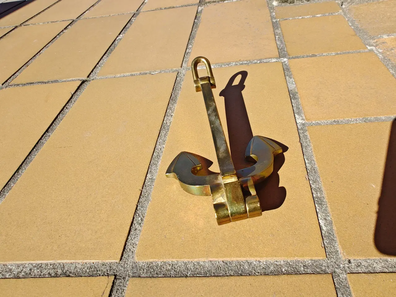 Billede 2 - Anker i messing Skrivebordspynt brevpresse