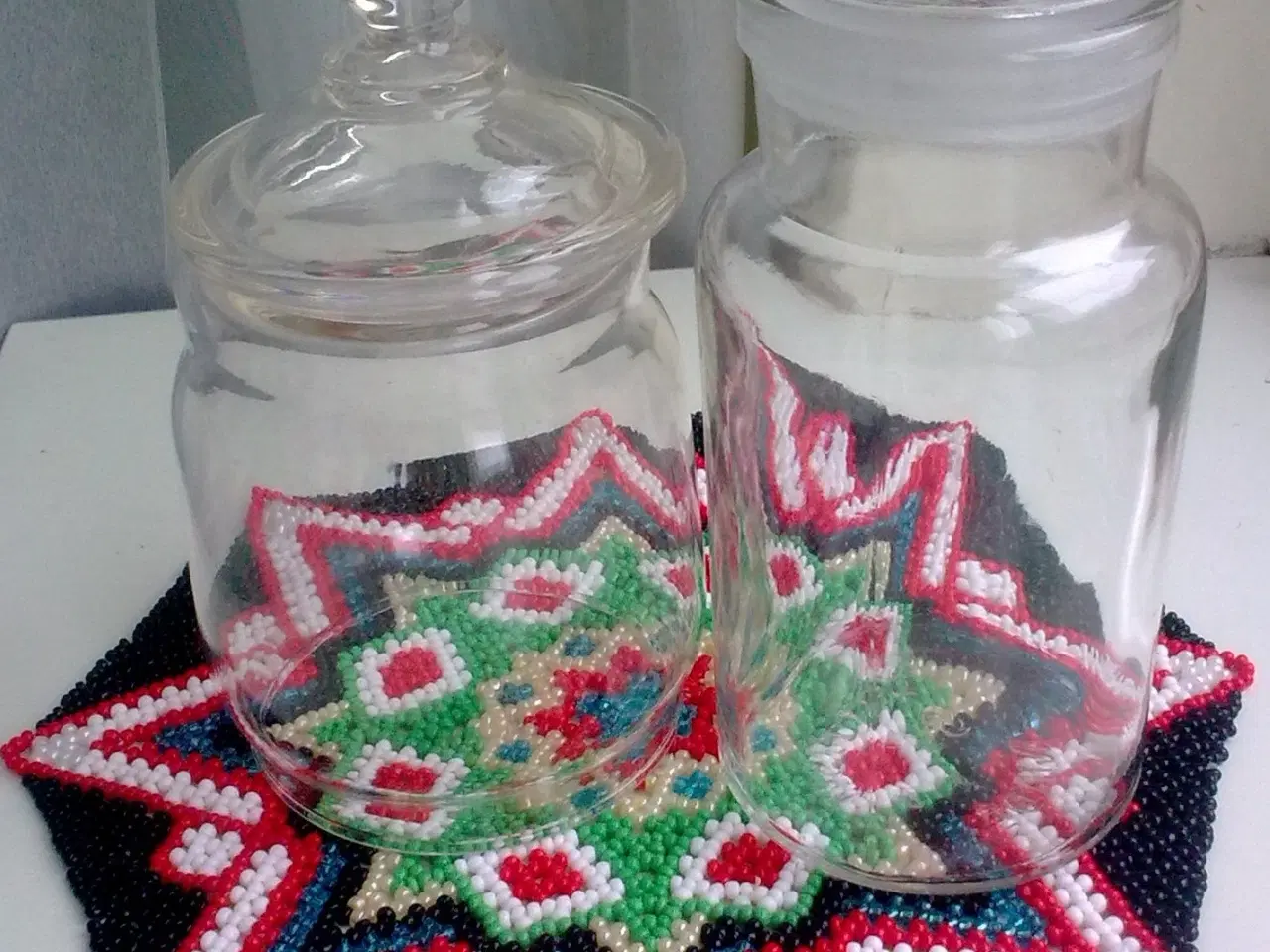 Billede 4 - Apotek krukke + bolsje glas m låg SJOV x 3 SAMLET