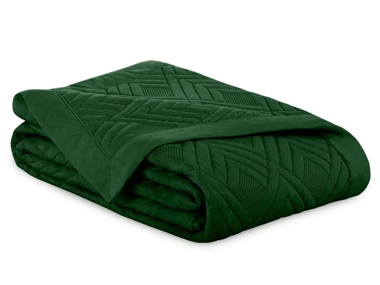 Billede 6 - Sengetæppe – Amelia Home OPHELIA, flaskegrøn mikrofiber, 200×220 cm