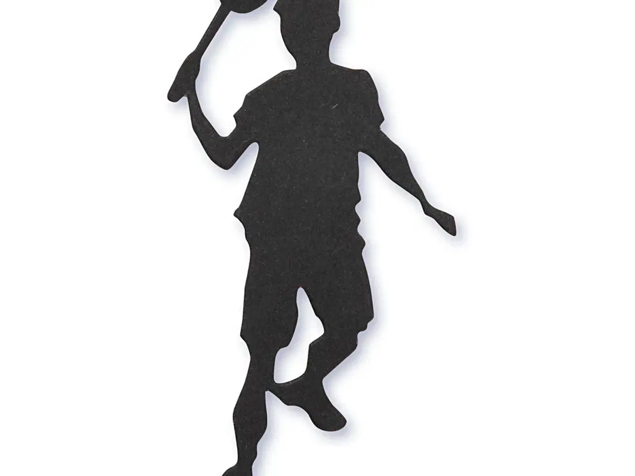 Billede 1 - Kartonmærkat, badmintonspiller, str. 40x90 mm, sort, 10stk./ 1 pk.