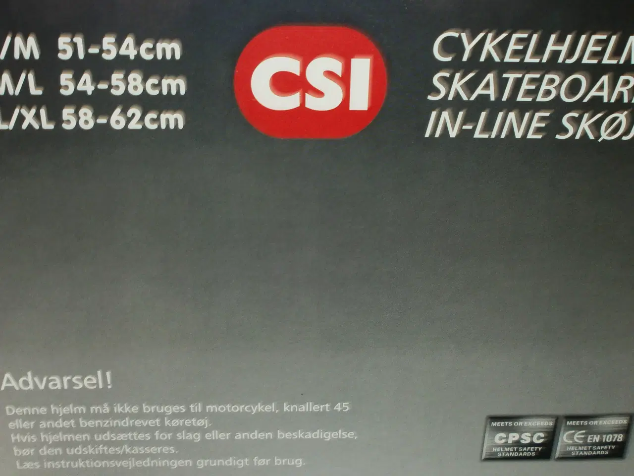 Billede 4 - NY CSI CYKELHJELM, SKATEBOARD, IN-LINE SKØJTER