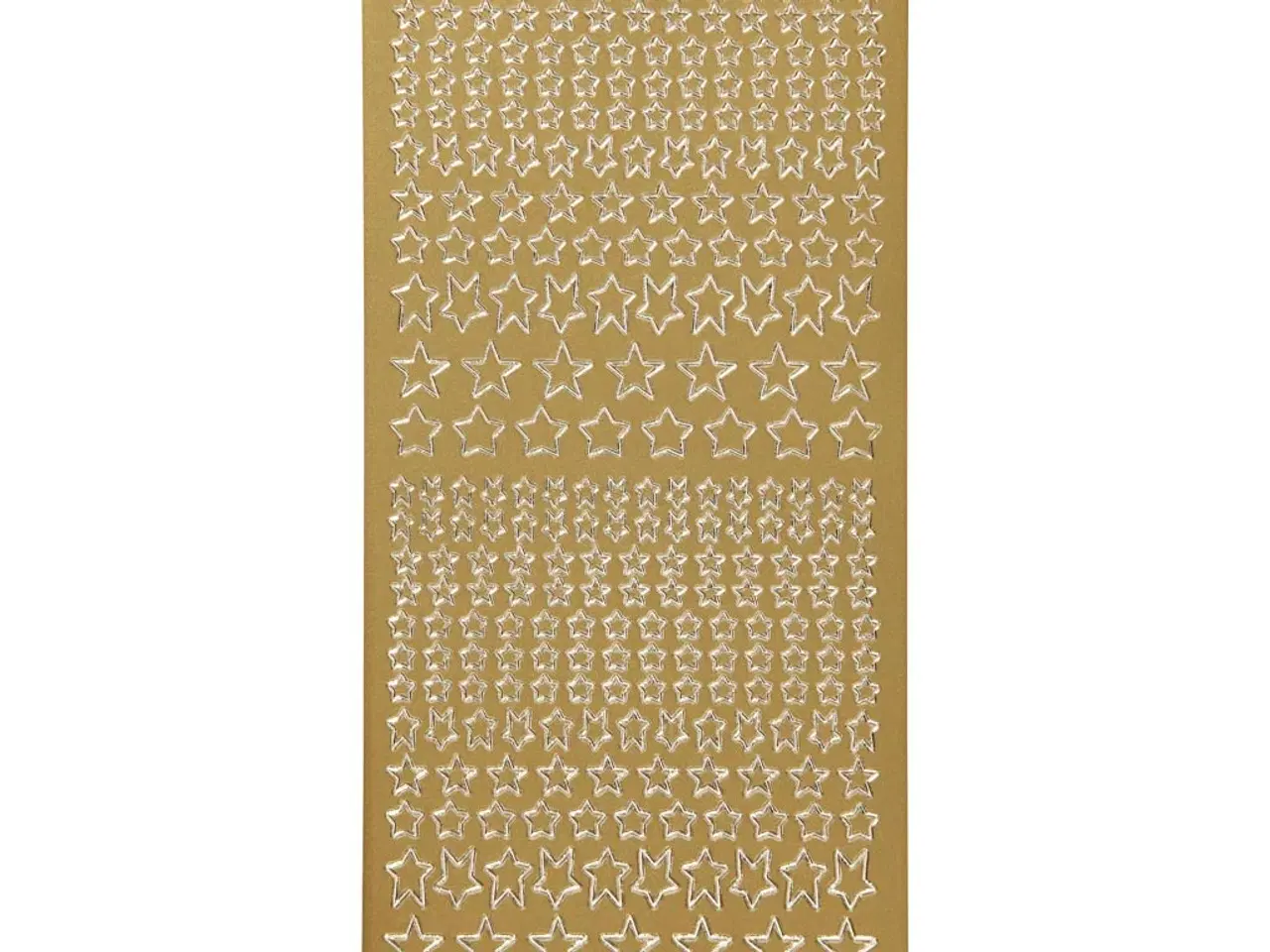 Billede 1 - Stickers, stjerner, ark 10x23 cm, guld, 1 ark