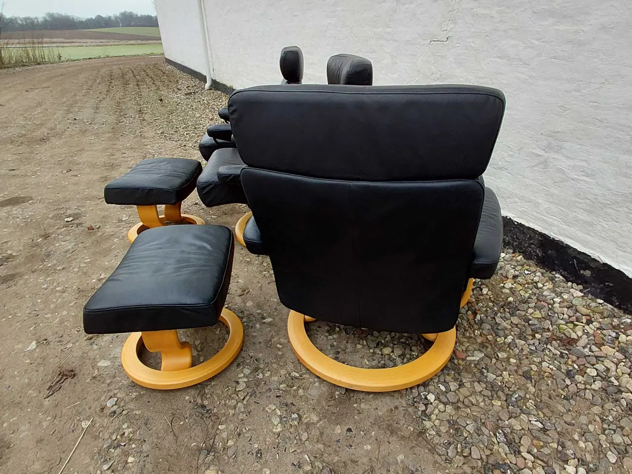 Billede 6 - 3 stk stressless Orion læder lænestole i god stand