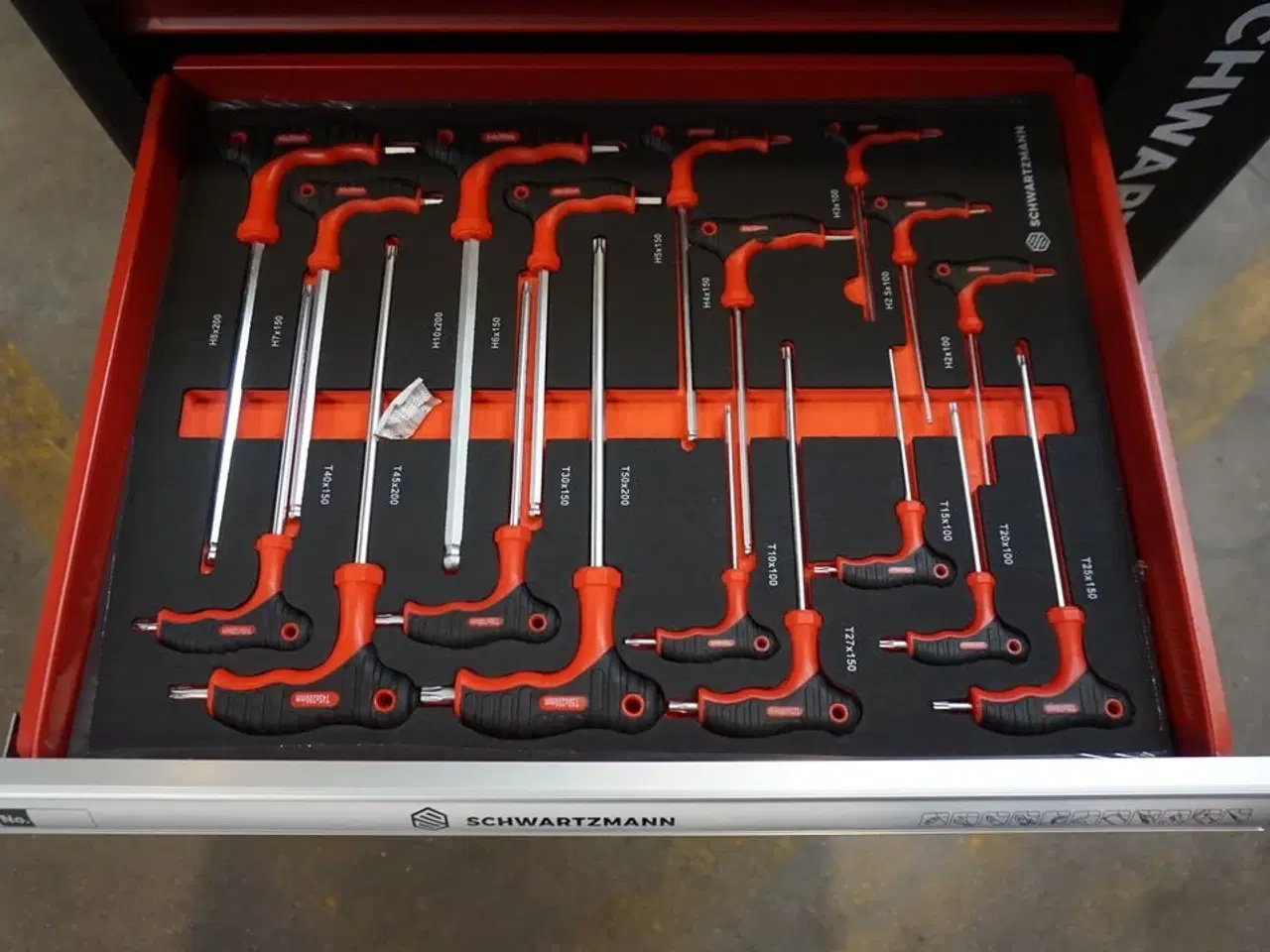 Billede 6 - Schwartzmann værktøjsvogn. Seks skuffer inkl. værktøj Red/Black