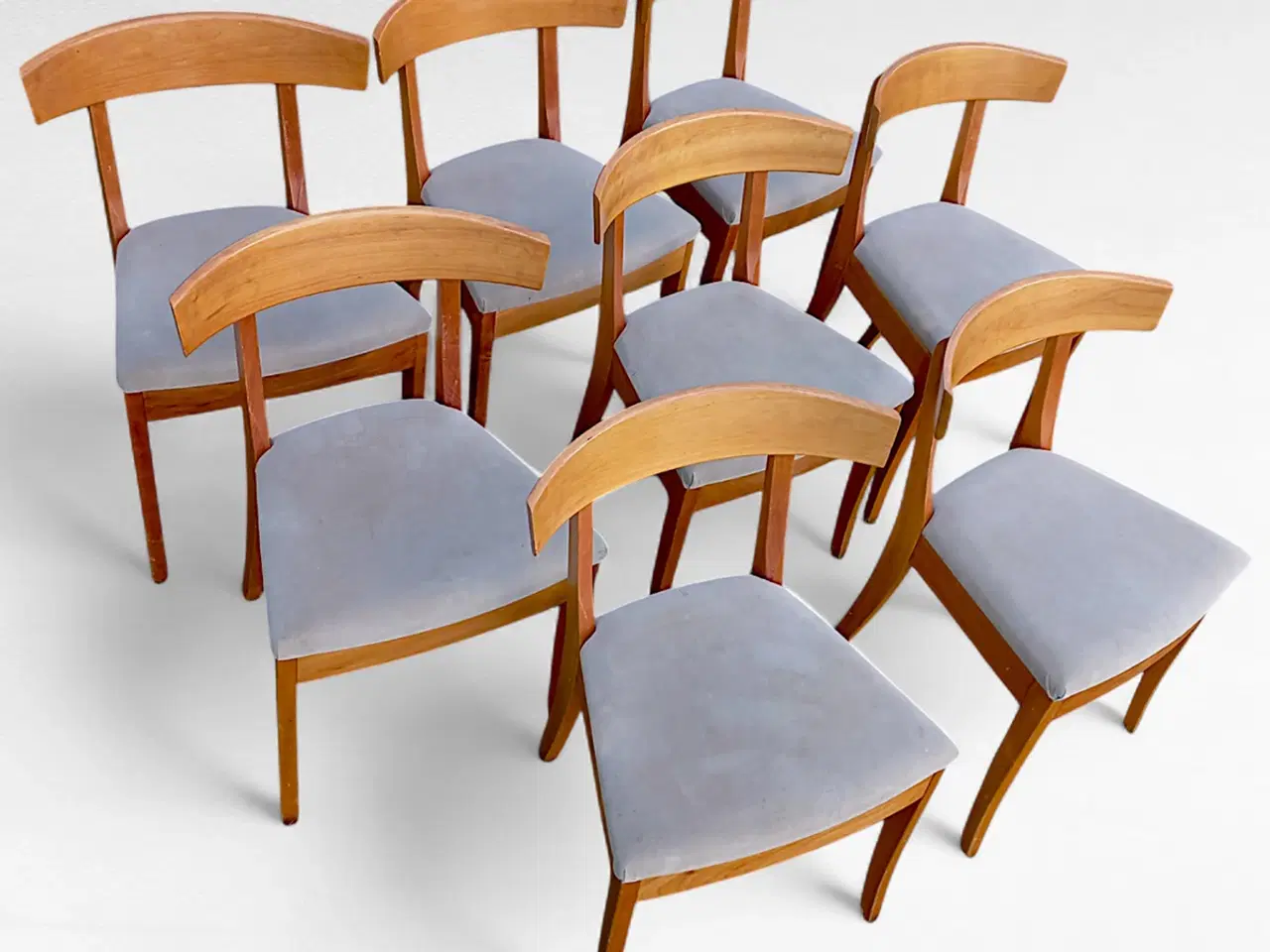 Billede 8 - 8 spisebordsstole i bøg – ca. 1960’erne