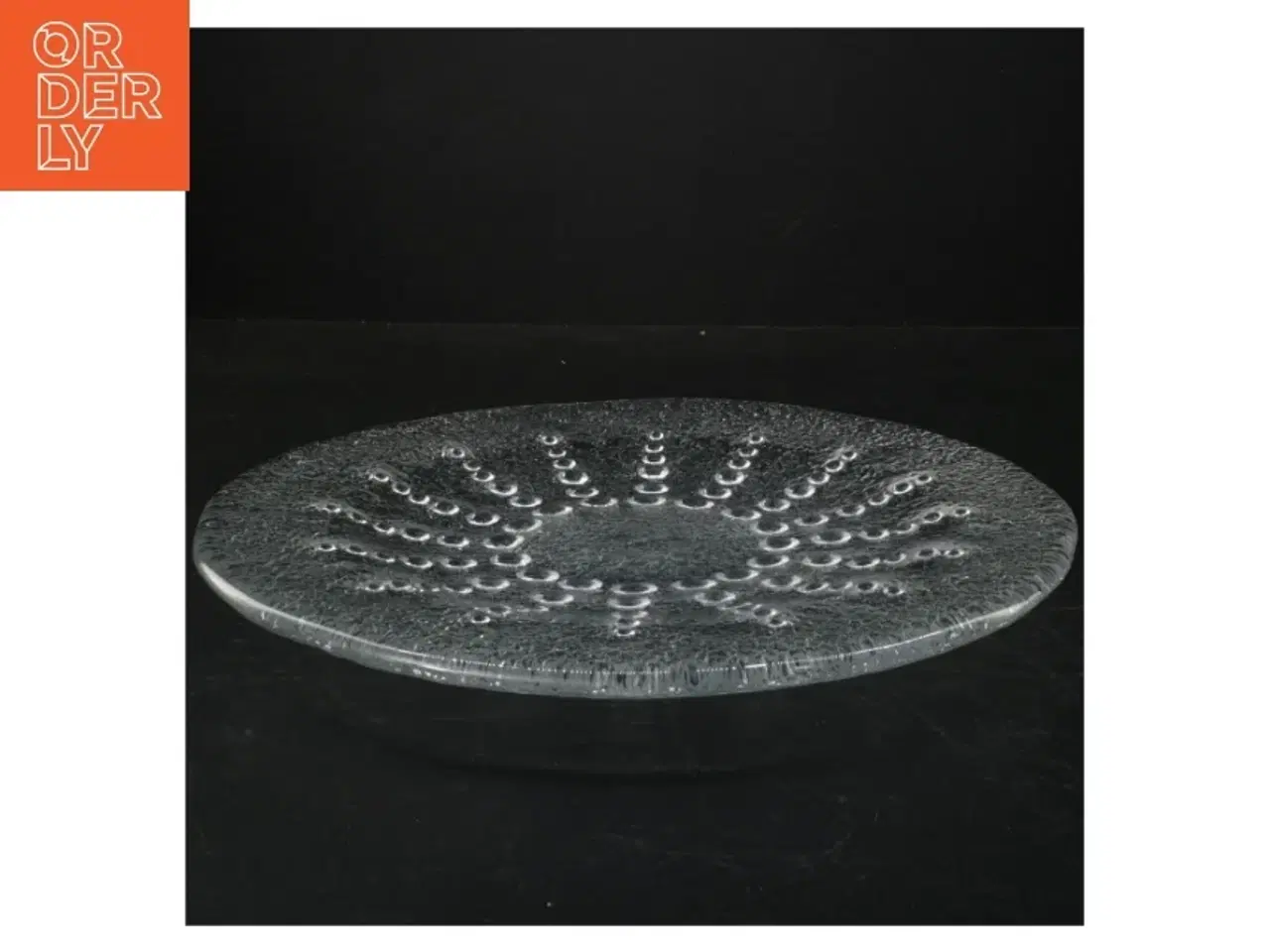 Billede 1 - Glasfad med bobledesign (str. 30 cm i diameter)