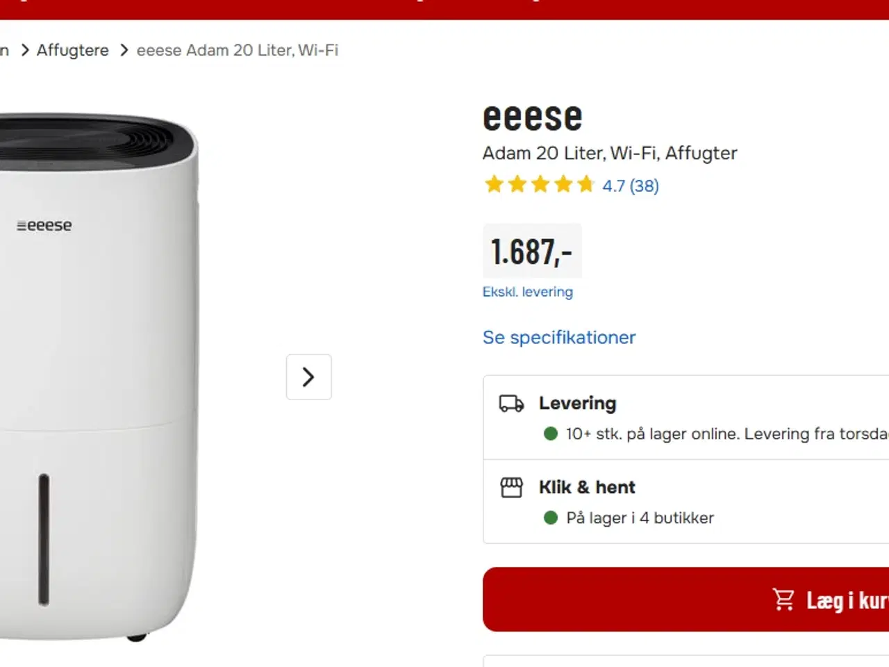Billede 4 - Affugter EEESE Adam 20l