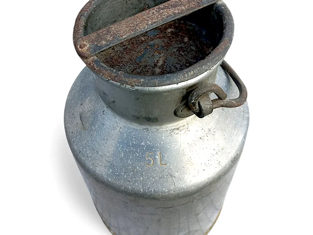 Billede 2 - Gammel 5 liters mælkejunge i aluminium