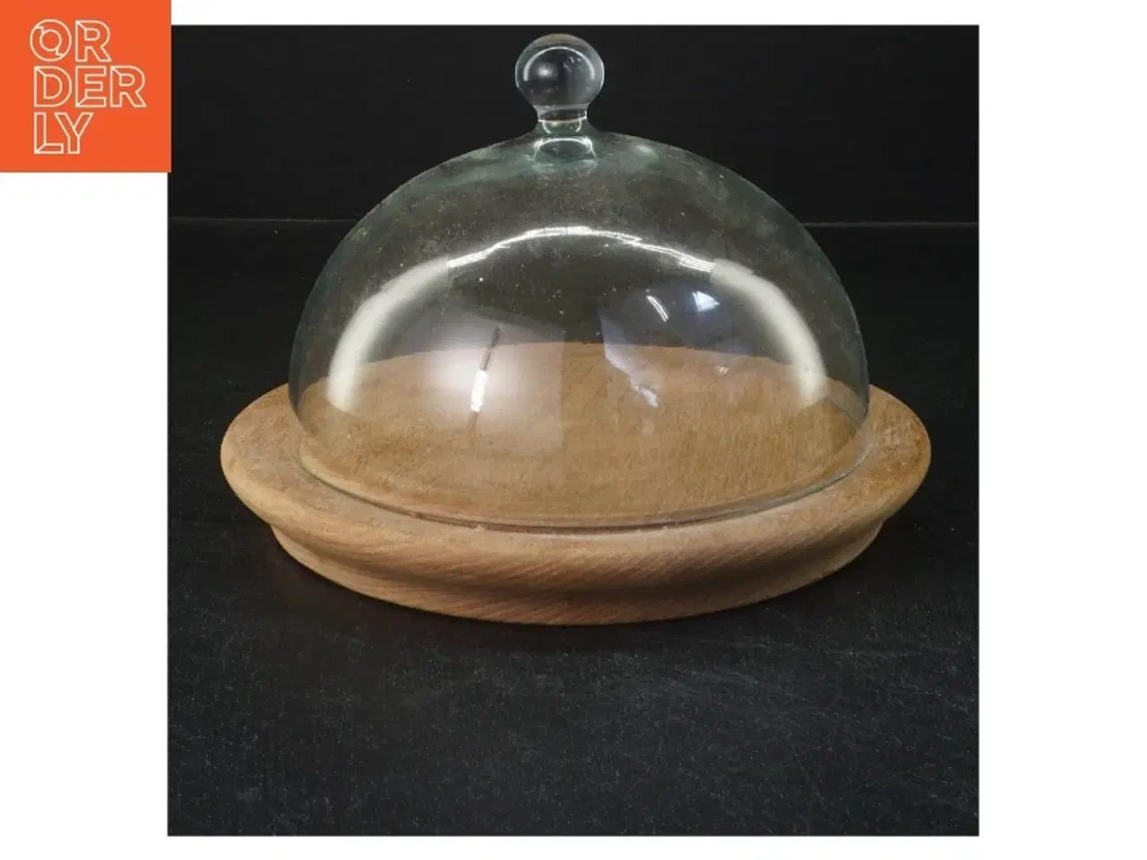 Billede 1 - Retro Oste klokke med træbase (str. 13x20 cm)