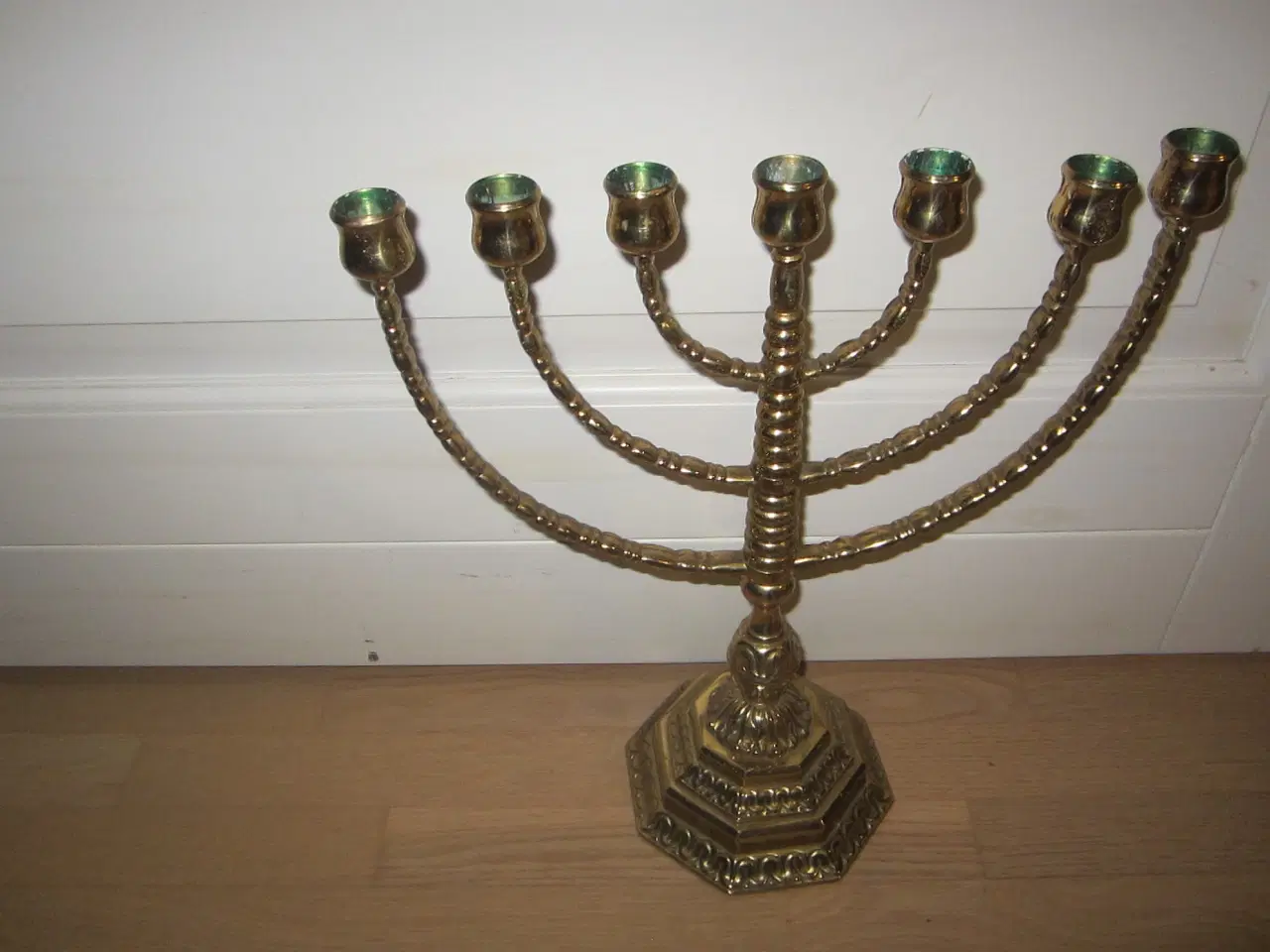 Billede 4 - Rigtig flot messing 7 armet lysestage ca 35 cm i H