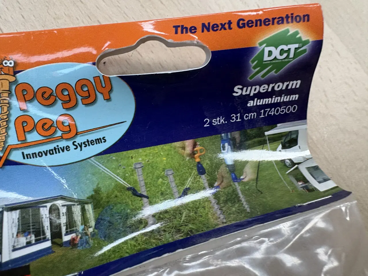 Billede 2 - 2 stk Peggy Peg Jordskrue 31cm Aluminium skruepløk