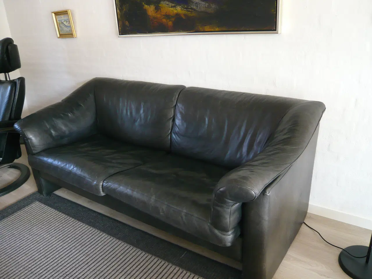 Billede 1 - sofa i læder