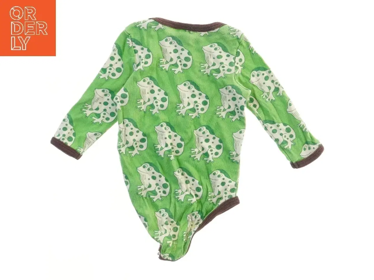 Billede 2 - Grøn bodystocking med frømotiv fra Småfolk (str. 62)