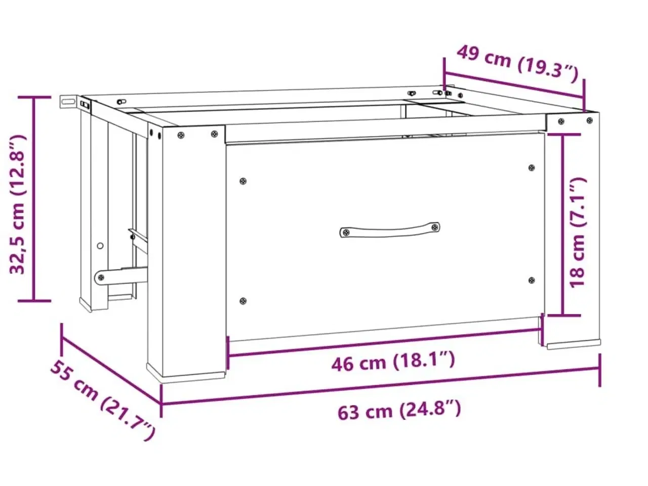 Billede 9 - Vaskemaskinepiedestal med skuffe hvid