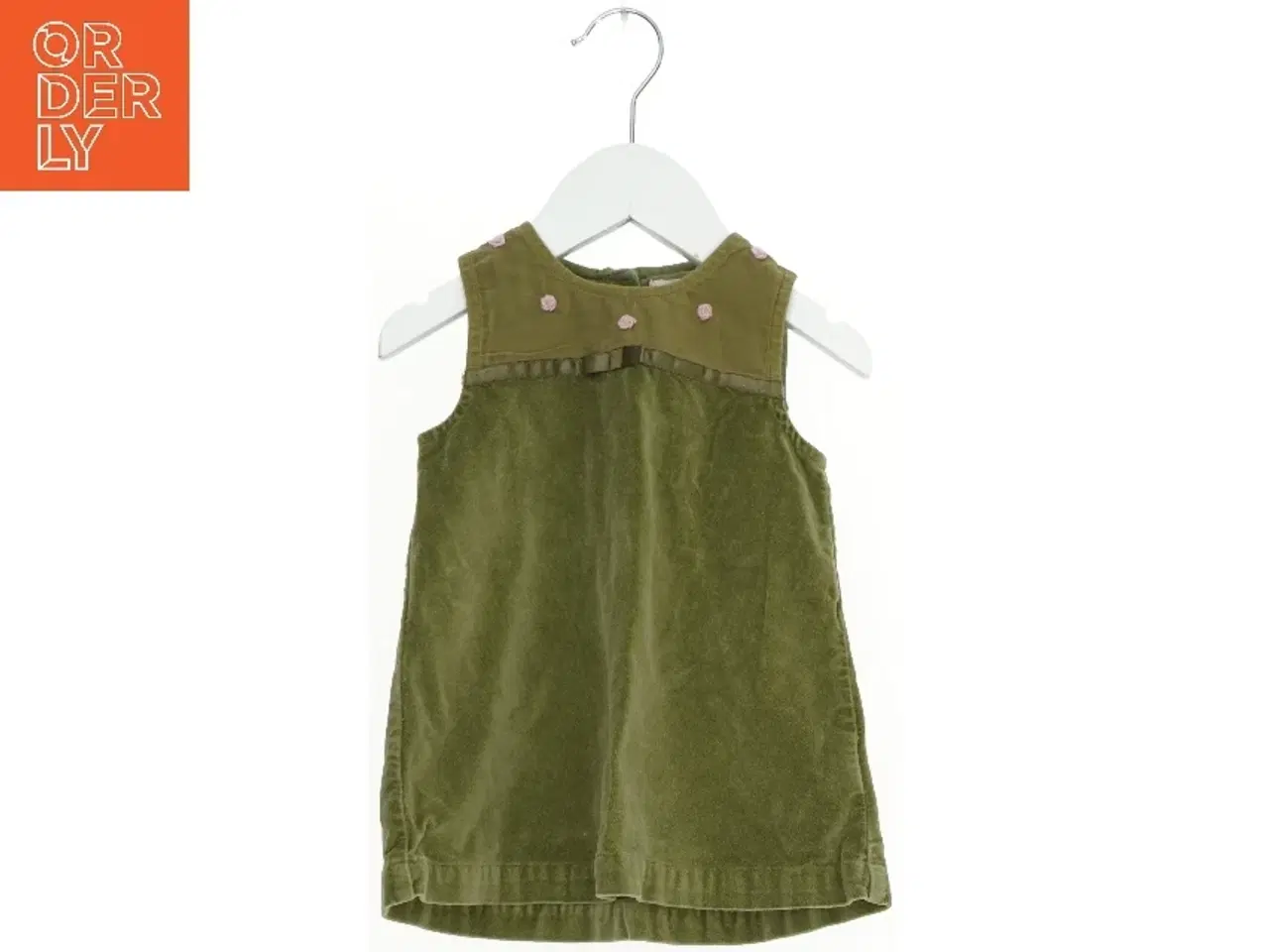 Billede 1 - Grøn kjole med broderet detaljer fra H&M (str. 68)