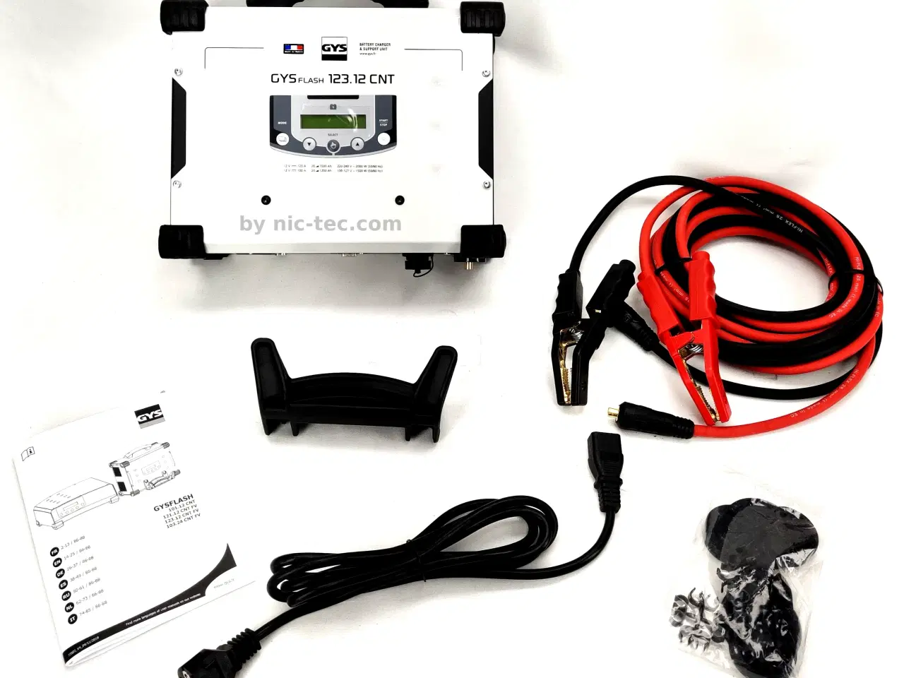 Billede 1 - Ladeapparat til Bilbatteri 12V - 120A! GYSFlash 123.12 CNT Vægophængt Super Pro med 5 Meter lange kabler!