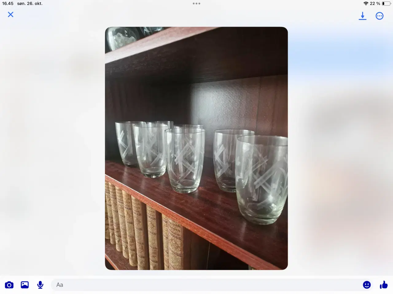 Billede 5 - Glas med sandblæst mønster 