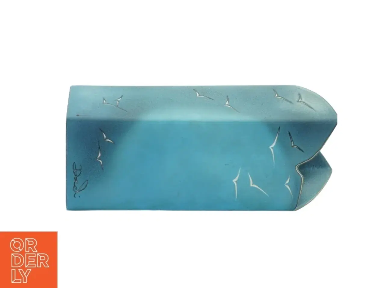 Billede 4 - Blå unika keramik vase fra island (str. 27x13 cm)