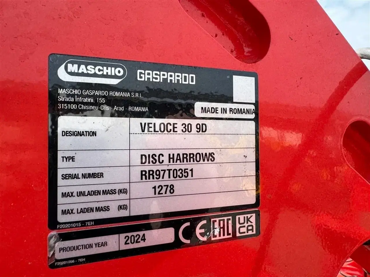 Billede 13 - Maschio Veloce KUN HARVET 30 HEKTAR!