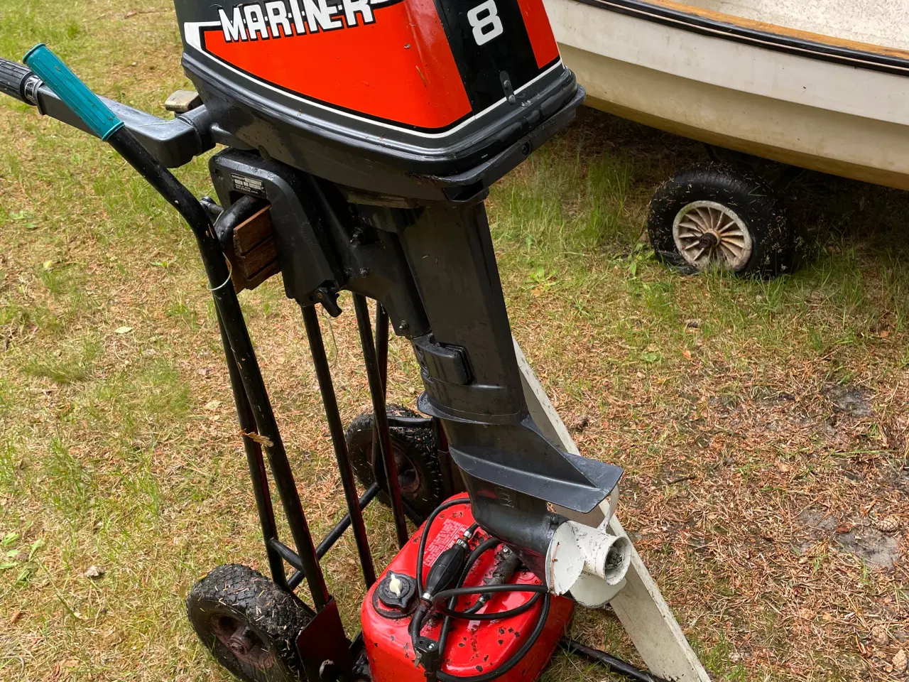 Billede 1 - Jolle 410cm lang mrk Poca  med 8 hk Mariner motor