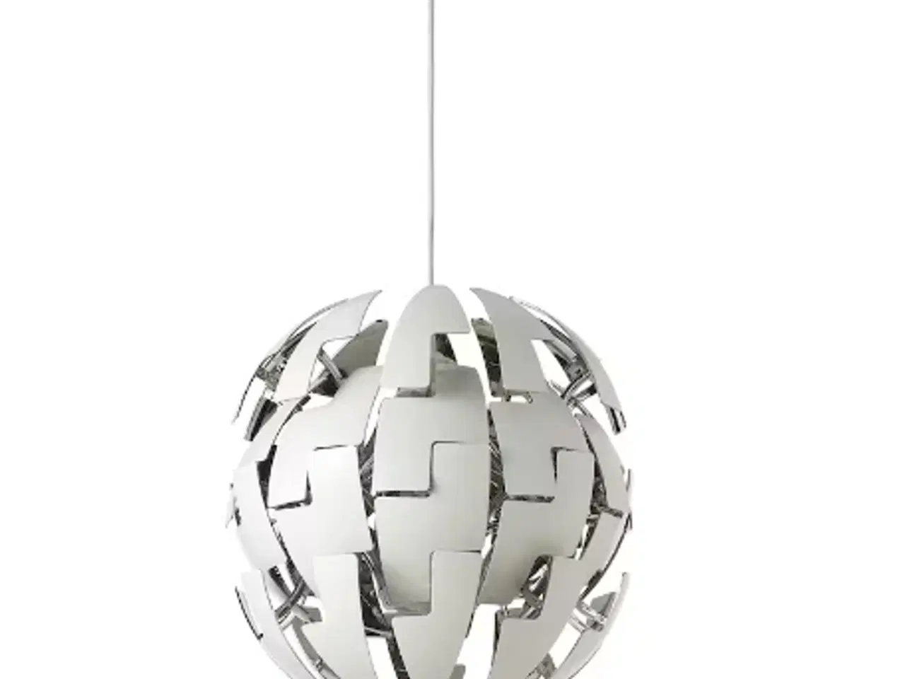 Billede 1 - Stor hvid (Ø50cm) IKEA loftslampe 'dødsstjernen'