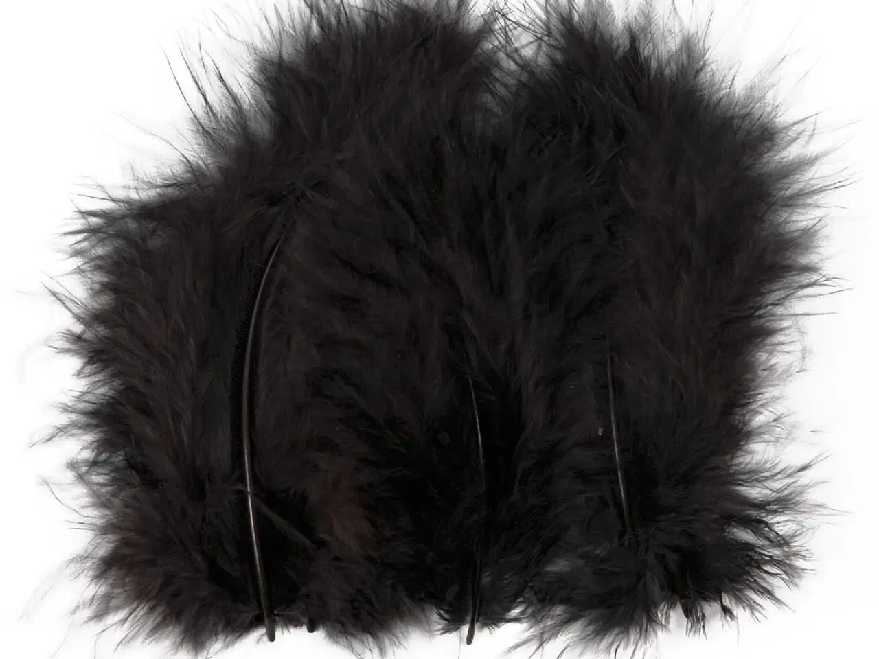 Billede 1 - Dun, str. 5-12 cm, sort, 15stk./ 1 pk.