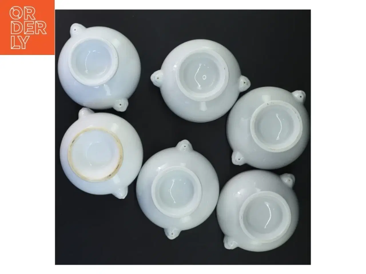 Billede 3 - 6 hvide skåle i porcelæn (str. Ø 11,5x9 cm)