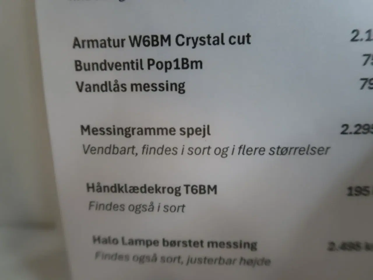 Billede 4 - Spejl med messingramme CASSØE