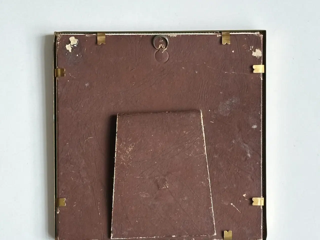 Billede 7 - Gammel billedramme, kvadratisk m buet glas, 16 x 16 cm