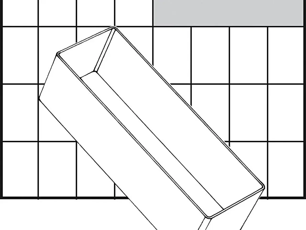 Billede 1 - Basisindsats, A8-2, H: 47 mm, str. 157x55 mm, 1 stk.