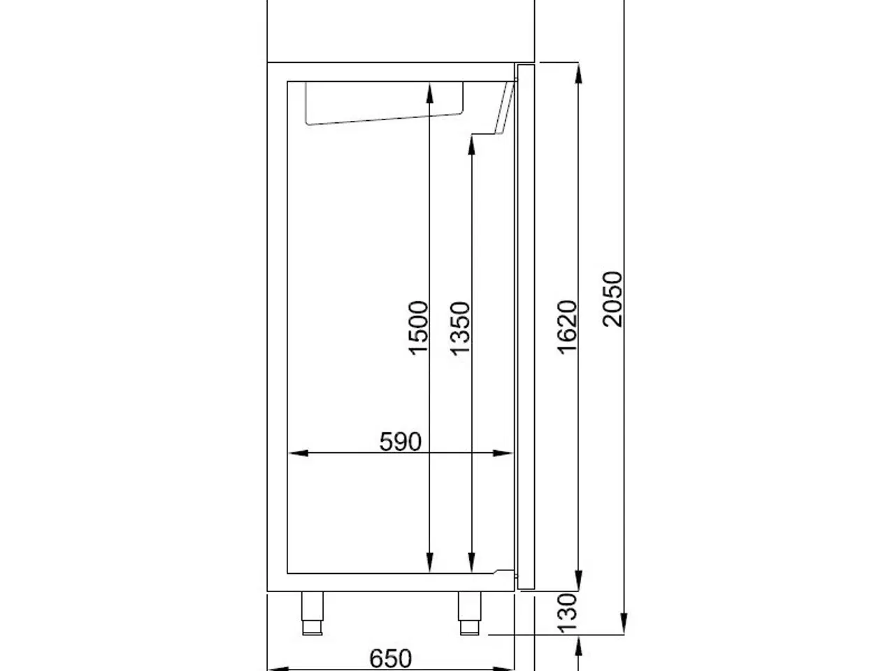 Billede 2 - Industrikøleskab – 1200 liter rustfrit stål 