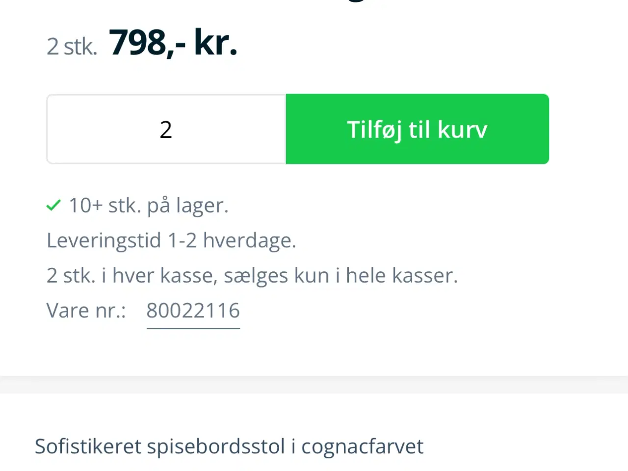 Billede 7 - Spisebordsstole