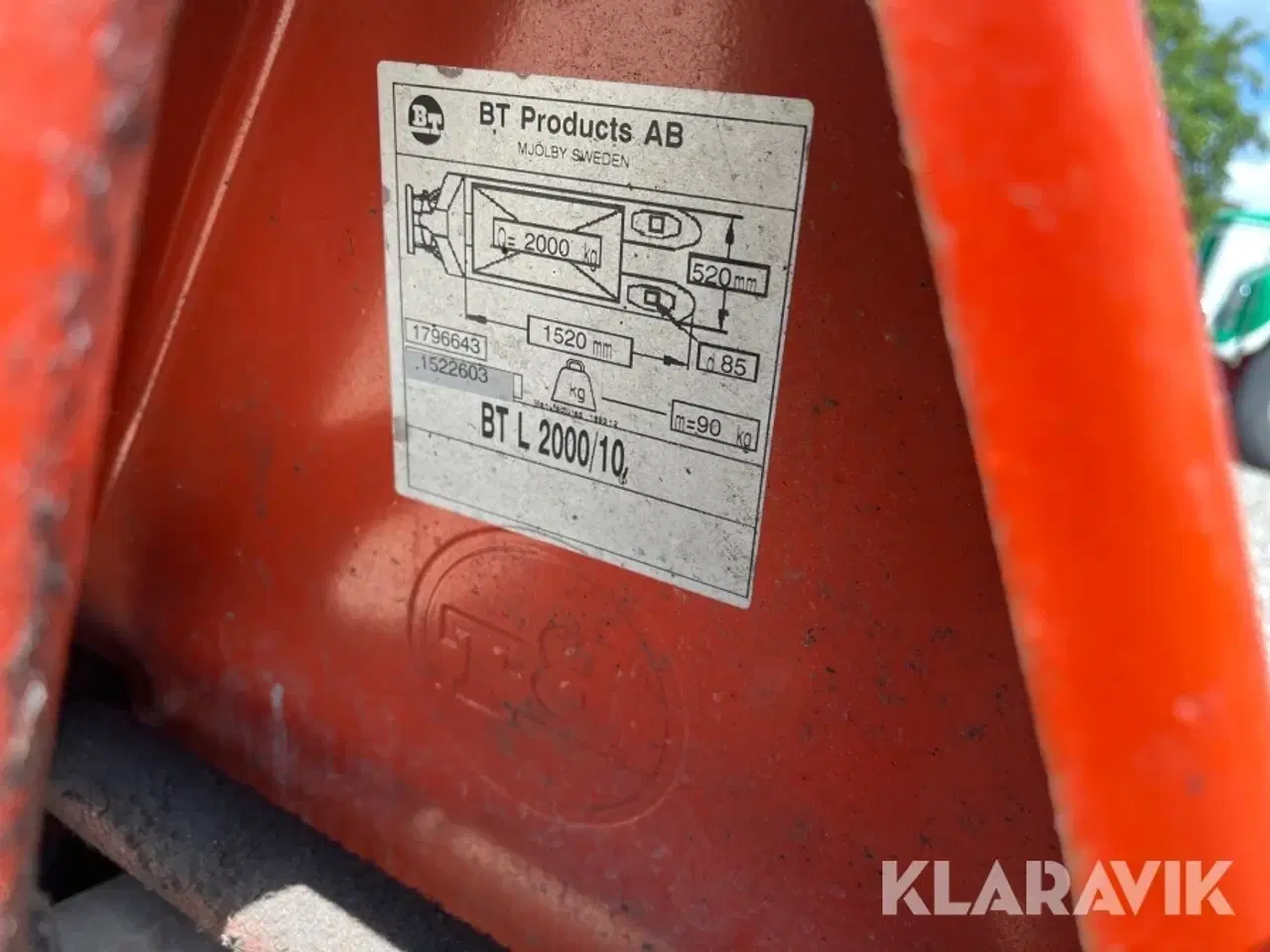 Billede 9 - Palleløfter BT L 2000/10