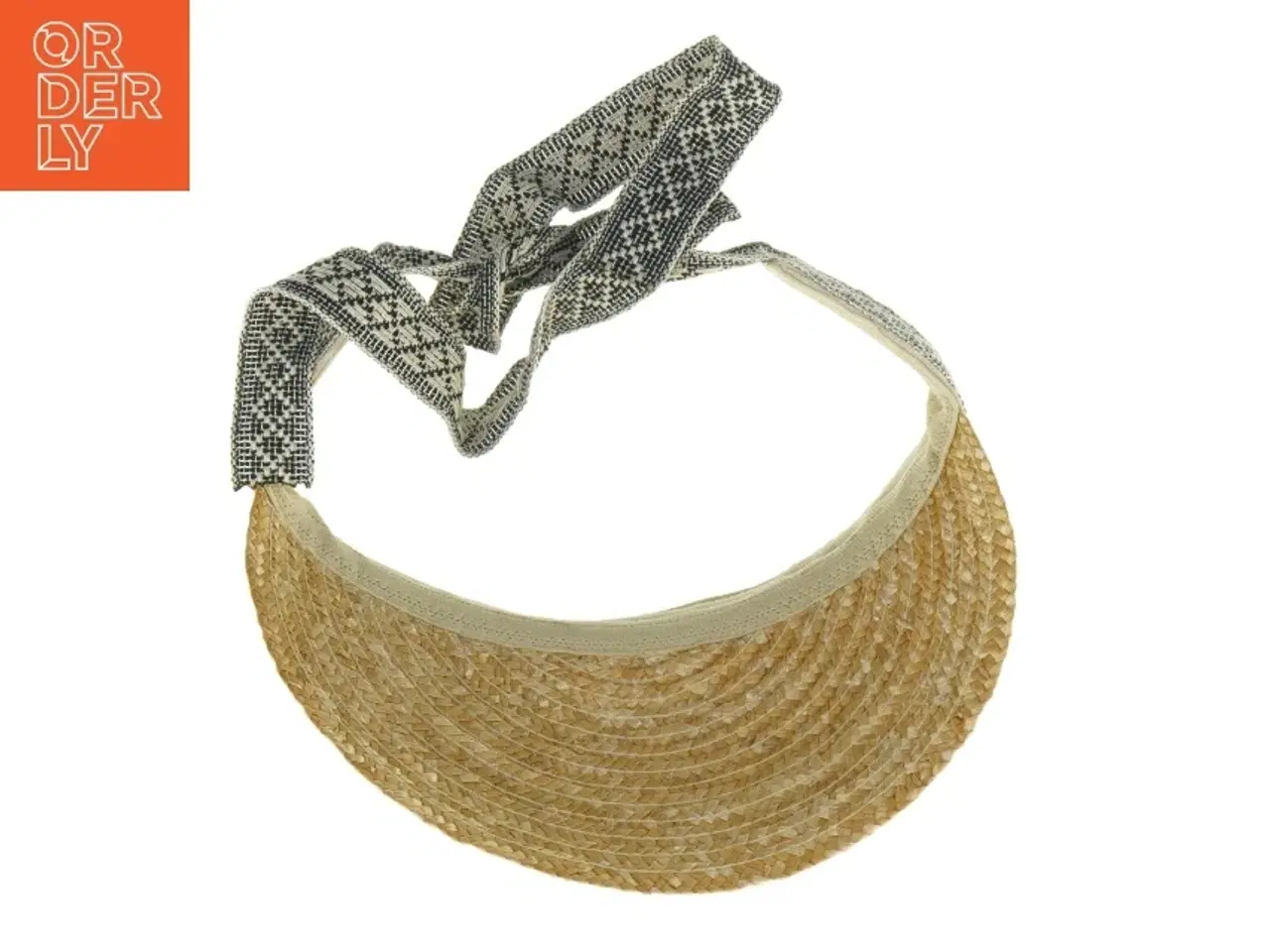 Billede 3 - Flettet solhat med bindebånd (str. 27 x 22 cm)