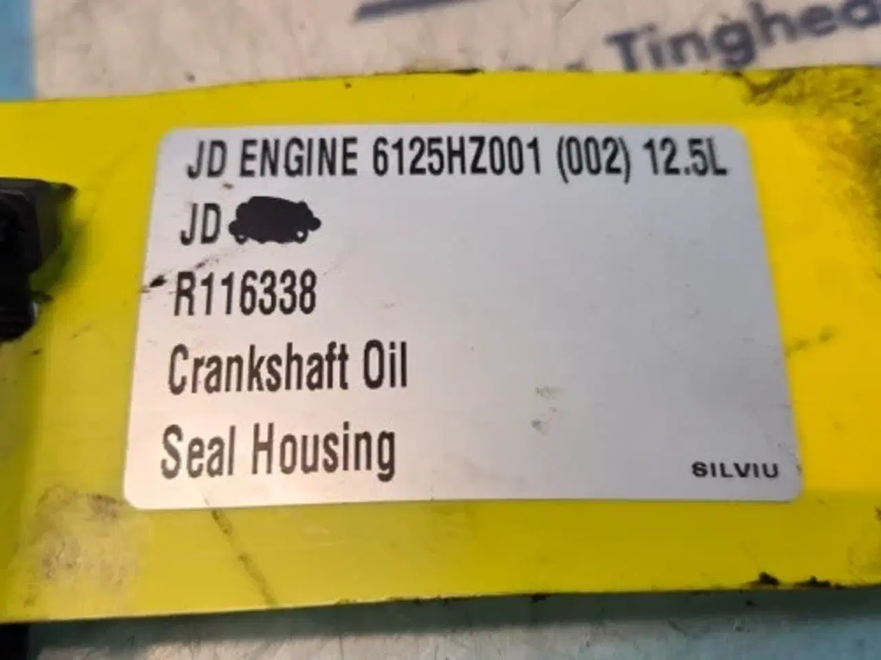 Billede 2 - John Deere 6125HZ001 Olietætningshus R116338