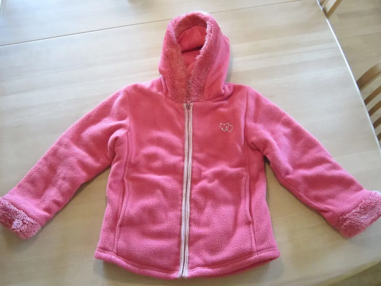 Billede 1 - Pink Fleece trøje jakke pige str. 128