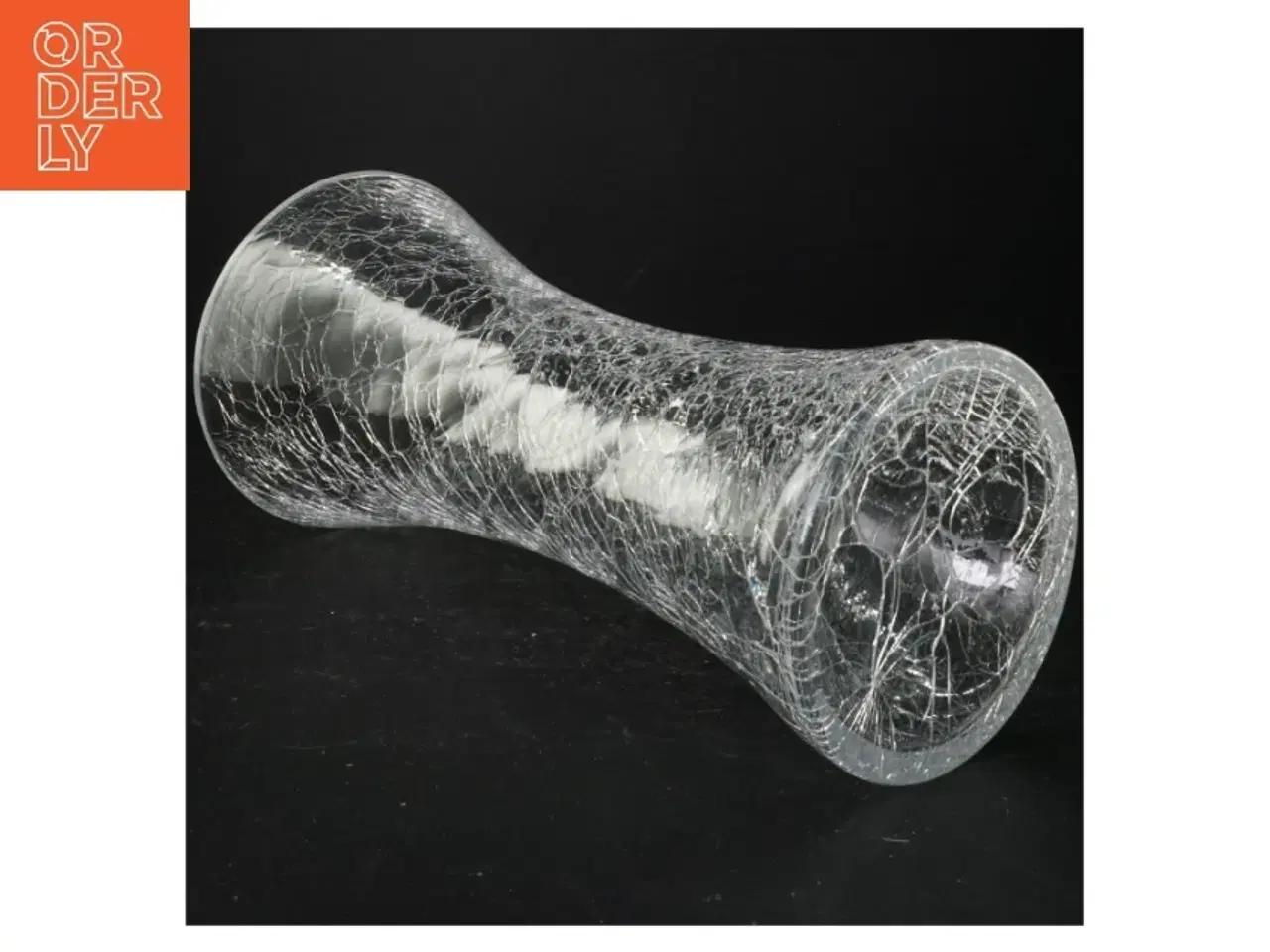 Billede 2 - Krakeleret glasvase (str. 30 x 15 cm)