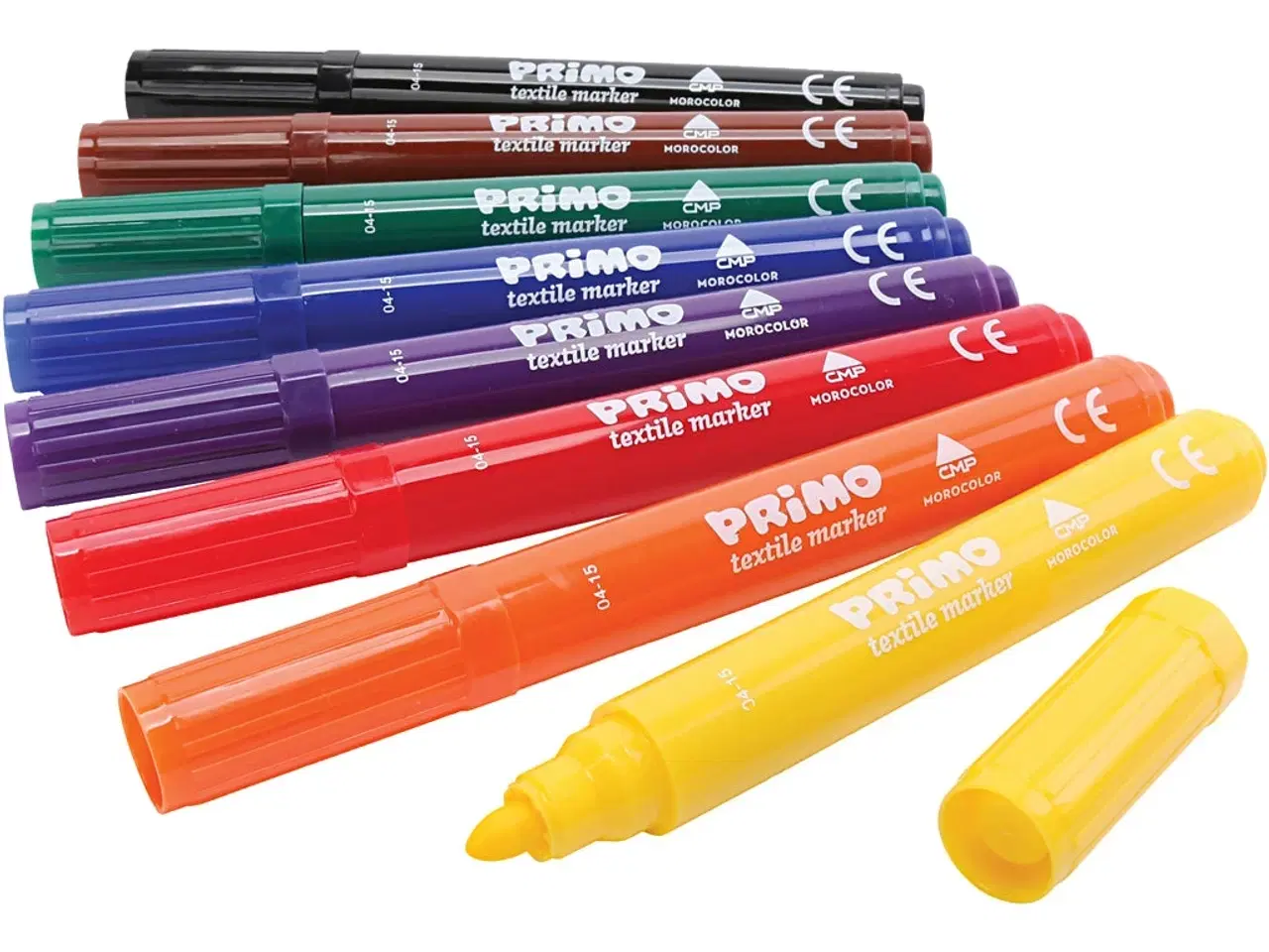 Billede 1 - PRIMO Tekstiltuscher, ass. farver, 8stk./ 1 pk.