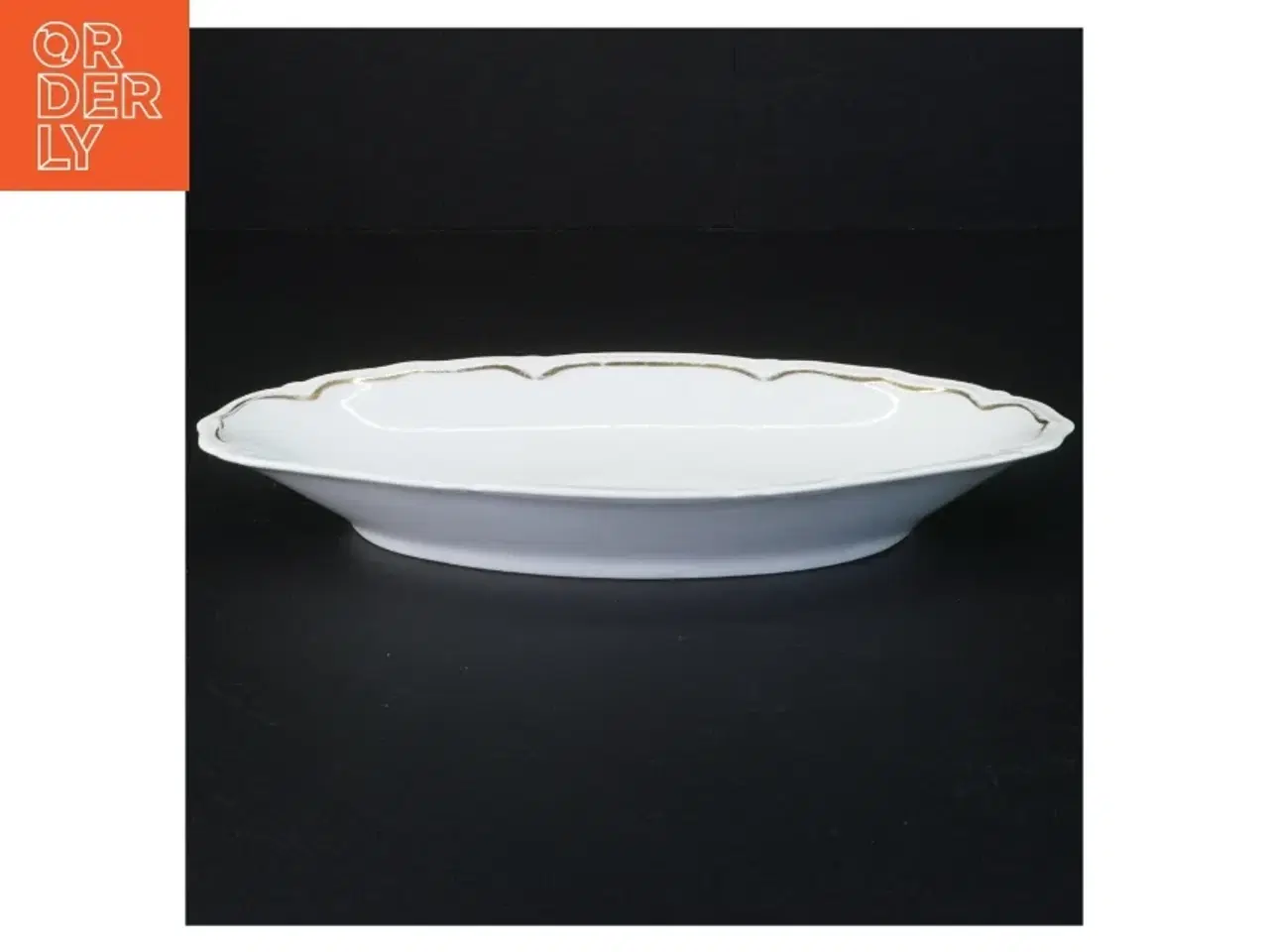 Billede 3 - Porcelænsfad med blomsterdekoration fra Bavaria (str. 25 x 14 cm)