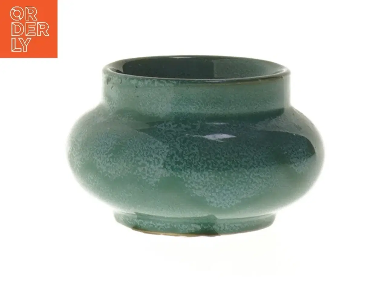 Billede 1 - Keramisk skål med blå glasur (str. Ø 9 cm)