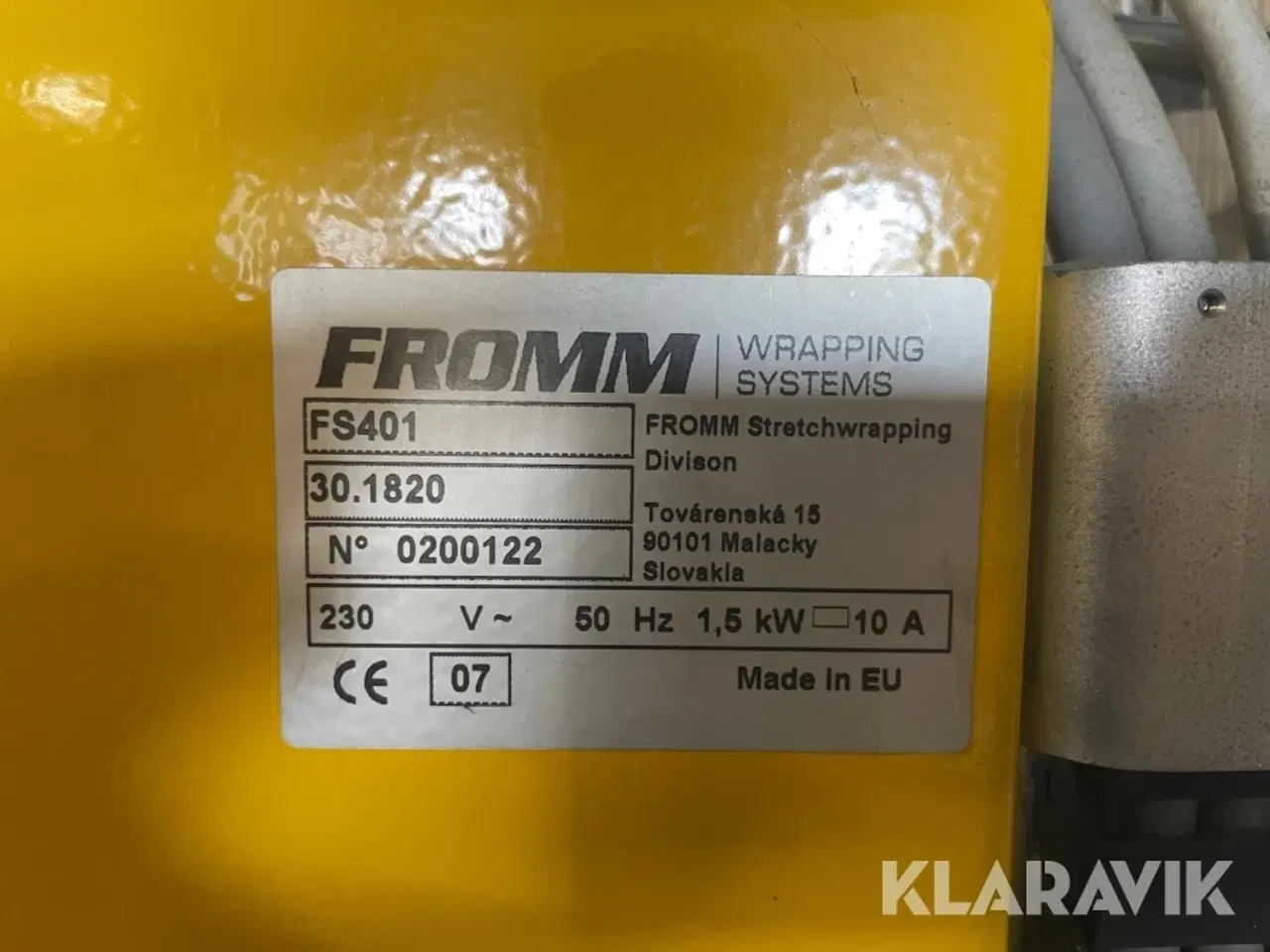 Billede 5 - Palleomvikler/folieomvikler Fromm FS401