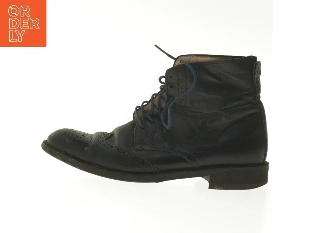 Billede 1 - Læderstøvler med snøre (str. 39 )