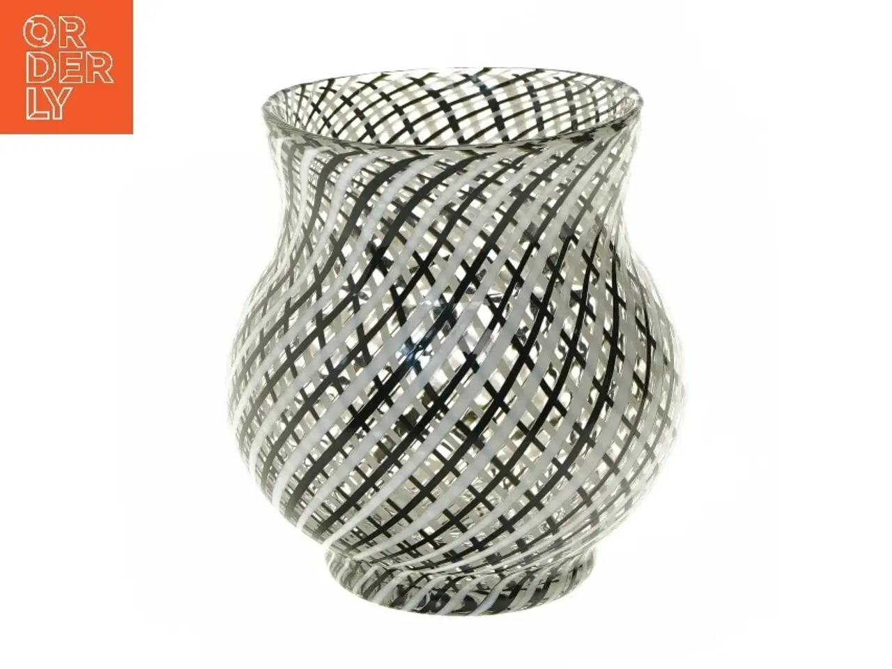 Billede 4 - Glasvase med spiraldesign (str. 19 cm)