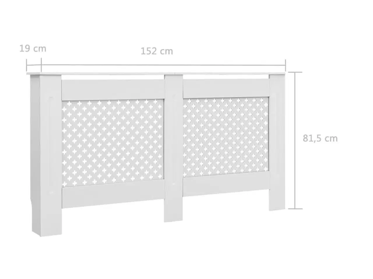 Billede 8 - Radiatorskjulere 2 stk. 152 x 19 x 81,5 cm MDF hvid