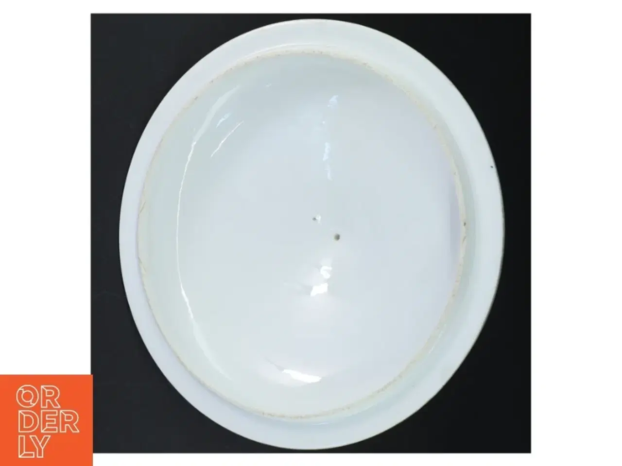 Billede 4 - Porcelænslåg med blomstermotiv (str. Ø 28 cm)
