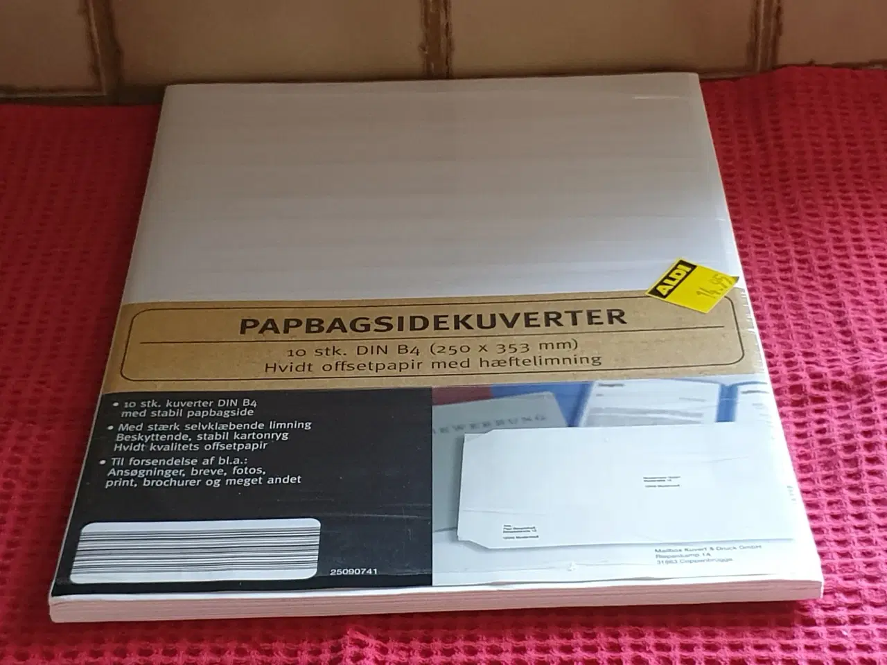 Billede 1 - Bagside kuverter NYE store 10stk ialt5kr