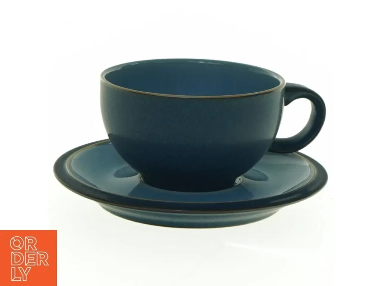 Billede 1 - Tekop med underkop fra Denby (str. Diameter 15,5 cm kop 10 cm h, 6 cm)