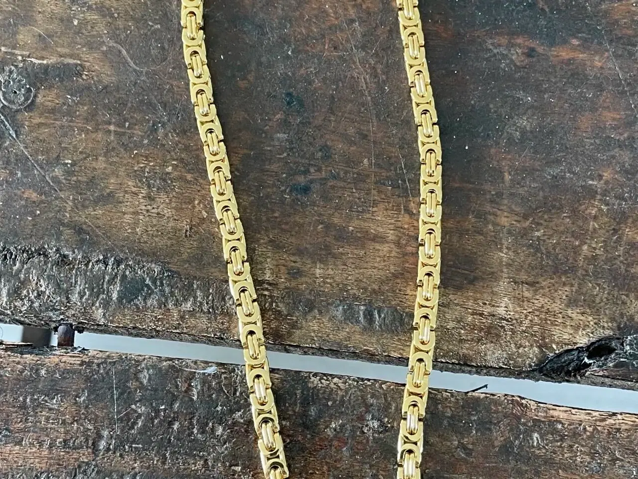 Billede 1 - Goldfilled flad kongekæde